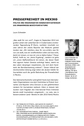 KAS Auslandsinfo - Pressefreiheit Mexiko 2011